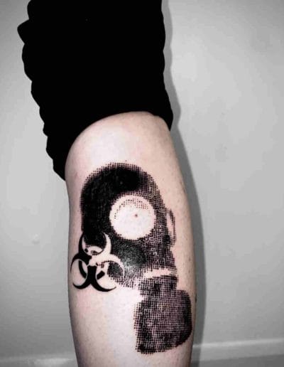 Bio Hazard Gas Mask Tattoo