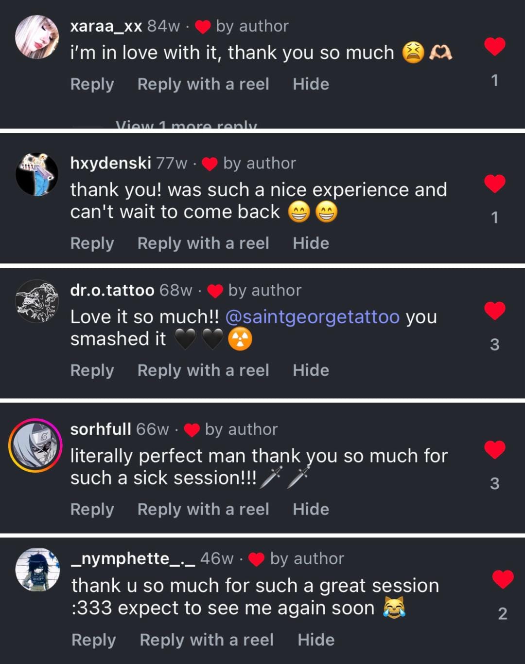 Saint George Tatoo Testimonials Saint George Tattoo Testimonials